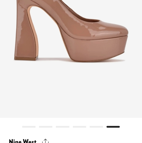NWB Nine West Kares3 Platform Mary Jane Heels | Square Toe- Tan  | size 10.5 - Picture 5 of 6